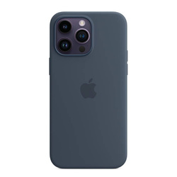 Silicone case for Apple iPhone 14 Pro Max MagSafe - blue (Storm Blue)