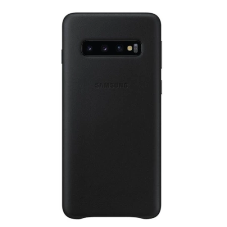 Samsung Galaxy S10 Leather Cover phone case - black [OUTLET]