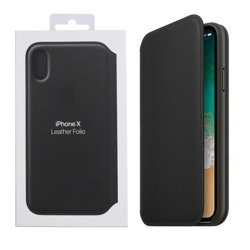 Apple iPhone X leather case Leather Folio MQRV2ZM/A - black