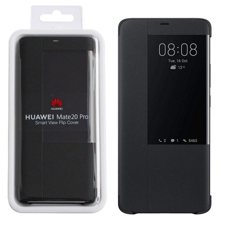 Case for Huawei Mate 20 Pro Smart View Flip Cover - black