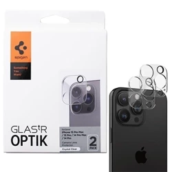 Szkło hartowane na aparat do Apple iPhone 14 Pro/ 14 Pro Max/ 15 Pro/ 15 Pro Max Spigen Glas.TR EZ FIT OPTIK Pro - 2 sztuki transparentne