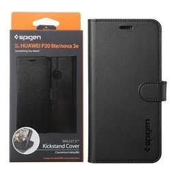 Huawei P20 Lite/ Nova 3e flip case with Spigen Wallet S L22CS23078 - black