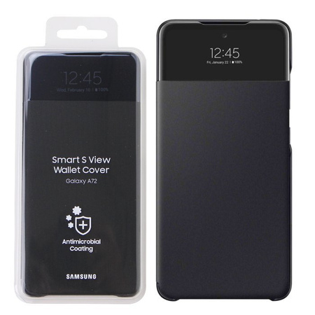 Etui na telefon Samsung Galaxy A72 Smart S View Wallet Cover - czarne