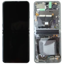 Wyświetlacz LCD do Samsung Galaxy Z Flip 5G oryginalny - szary (Mystic Grey)