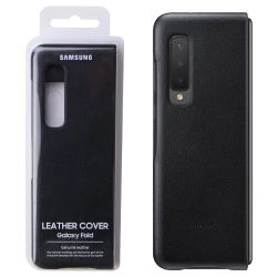 Samsung Galaxy Fold Leather Phone Case - black