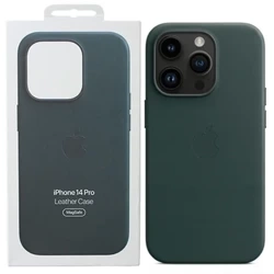 Apple iPhone 14 Pro Leather Case MagSafe - Green (Forest Green)