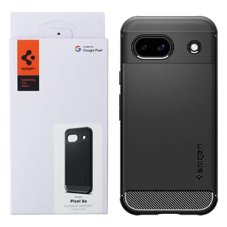 Case for Google Pixel 8a Spigen Rugged Armor - Black (Matte Black)