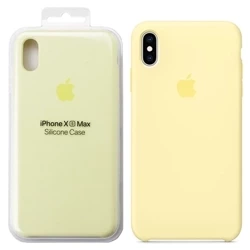 Silikonowe etui Apple iPhone XS Max Silicone Case - żółte (Mellow Yellow)