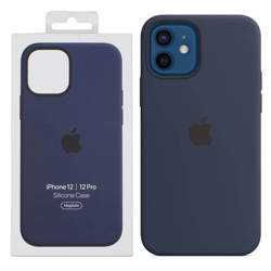 Silicone case for Apple iPhone 12/ 12 Pro - navy blue (Deep Navy)