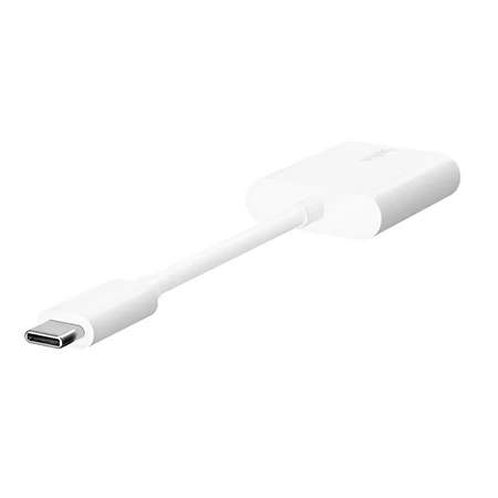 Belkin RockStar USB-C to USB-C Audio + Charge Adapter - white