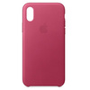 Apple iPhone X Leather Case - dark pink (Pink Fuchsia)