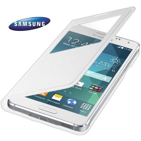 Samsung Galaxy Alpha S View Cover phone case - white