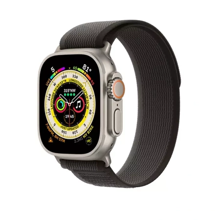 Apple Trail Loop M/L Strap for Watch Ultra Series 49mm - black-gray 