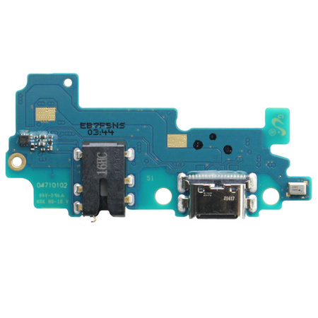 Samsung Galaxy A31 board with USB-C charging connector, headphone connector and microphone