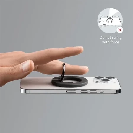 Magnetic ring holder for iPhone Anker Magnetic Phone Grip MagGo - black