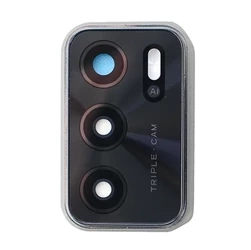 Camera glass with frame for Oppo A16 - silver