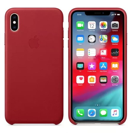 Apple Leather Case for iPhone XS Max - Red (Red)