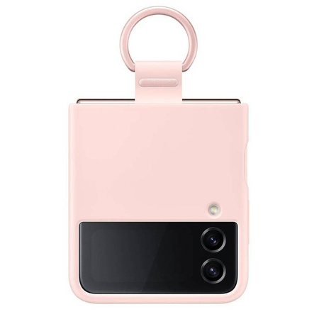 Samsung Galaxy Z Flip4 Silicone Phone Case with Ring - pink