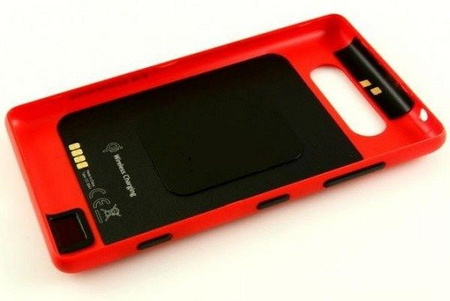 Nokia Lumia 820 battery flap for inductive charging CC-3041 - red 