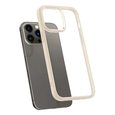 Spigen Ultra Hybrid Case for Apple iPhone 14 Pro Max - transparent with beige frame (Sand Beige)