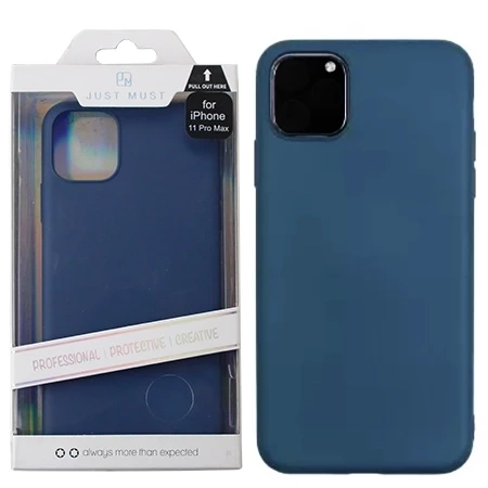 Silicone case for Apple iPhone 11 Pro Max Just Must Candy - blue (Midnight Blue)