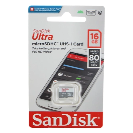 SanDisk Ultra microSDXC memory card 16GB 80MB/s - class 10