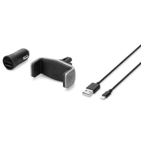 Car kit with holder, charger and Lightning cable Belkin Travel Kit - black