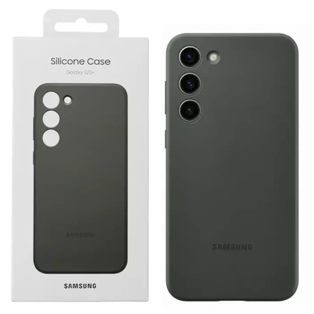 Silikonowe etui Samsung Silicone Case do Galaxy S23 Plus - zielone