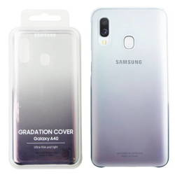 Etui na telefon Samsung Galaxy A40 Gradation Cover - półprzezroczysty czarny