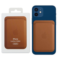 Portfel Apple Leather Wallet iPhone MagSafe - brązowy (Saddle Brown)