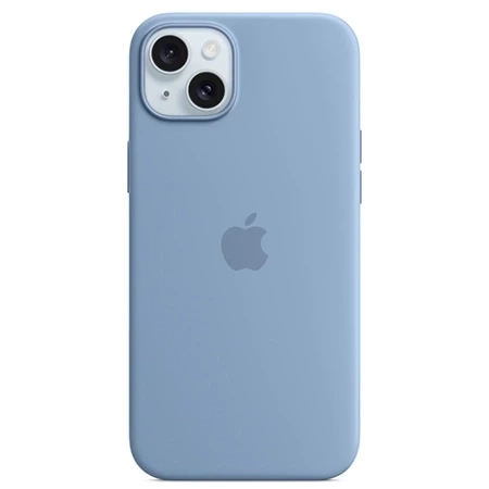 Apple iPhone 15 Silicone Case MagSafe - blue (Winter Blue)