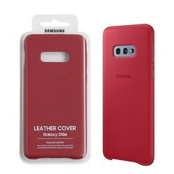 Etui skórzane na telefon Samsung Galaxy S10e Leather Cover - czerwone