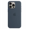 Apple iPhone 15 Pro Max Silicone Case MagSafe - Blue (Storm Blue)