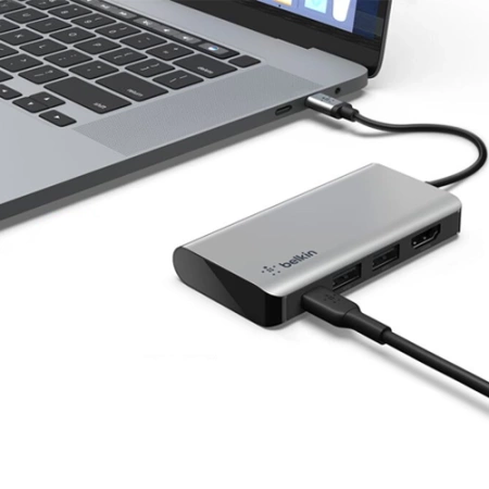 4-in-1 Ugreen USB-C Hub adapter - gray