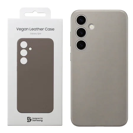 Samsung Galaxy S24 Plus Vegan Leather Phone Case - Beige (Taupe)