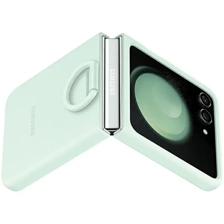 Samsung Galaxy Z Flip5 Silicone Phone Case with Ring - Green (Ocean Green)