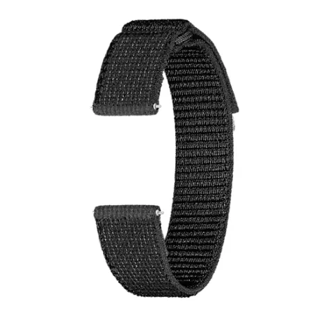 Strap for Samsung Galaxy Watch 4/ 4 Classic/ 5/ 5 Pro/ 6/ 6 Classic 20 mm M/L Fabric Band One Click - black