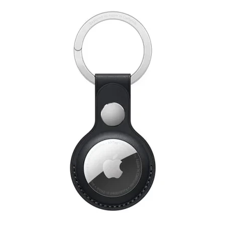 Apple AirTag Leather Key Ring - Black (Midnight)