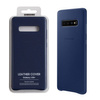 Samsung Galaxy S10 Plus Leather Cover phone case - navy blue (Blue Arctic)