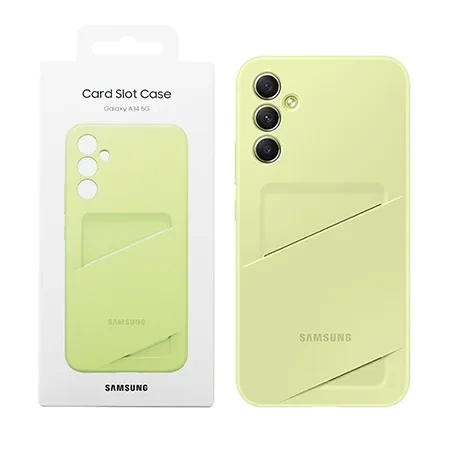 Samsung Galaxy A34 5G Card Slot Phone Case - Lime (Lime)