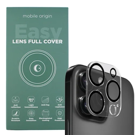 Szkło hartowane na aparat do Apple iPhone 13 Pro/ 13 Pro Max Mobile Origin Easy Lens Full Cover