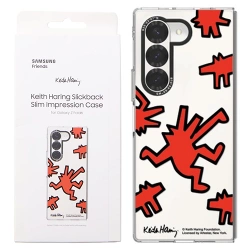 Samsung Galaxy Z Fold6 Keith Haring Slickback Slim Impression Phone Case - Red