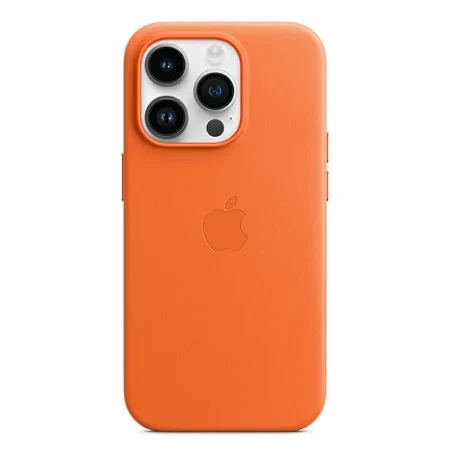 Apple iPhone 14 Pro Leather Case MagSafe - Orange (Orange)