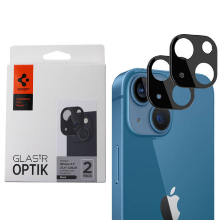 Apple iPhone 13/ 13 mini camera tempered glass Spigen Glas.TR Optik AGL03395 - black 2pcs