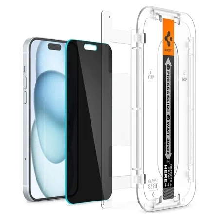 Tempered glass for Apple iPhone 15/ 16 Spigen Glas.TR EZ FIT Privacy 