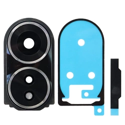 Camera glass with frame for Oppo A58 original - black (Glowing Black)