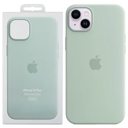 Apple iPhone 14 Plus Silicone Case MagSafe - Green (Succulent)