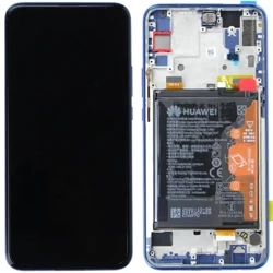 Wyświetlacz LCD z ramką i baterią do Huawei P Smart Z - niebieski (Blue)