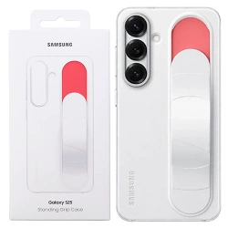 Etui na telefon Samsung Galaxy S25 Standing Grip Case - białe