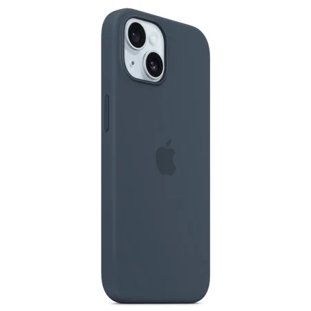 Apple iPhone 15 Silicone Case MagSafe - Navy Blue (Storm Blue)